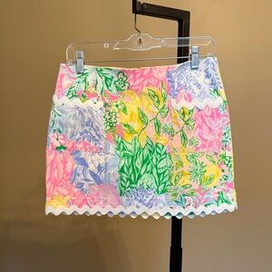 Lilly Pulitzer Colorful Patchwork Mini Skirt
